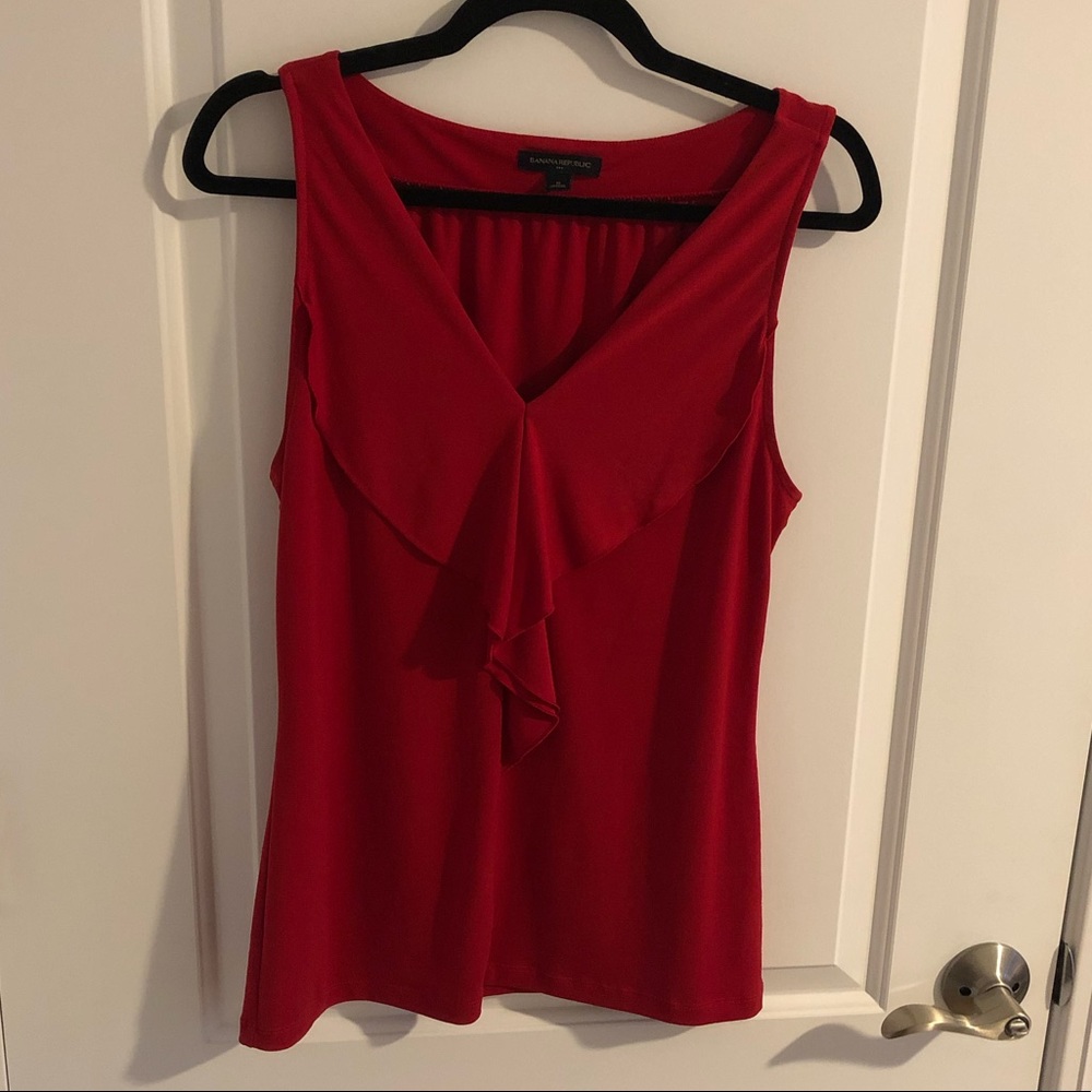 Banana Republic red blouse size M